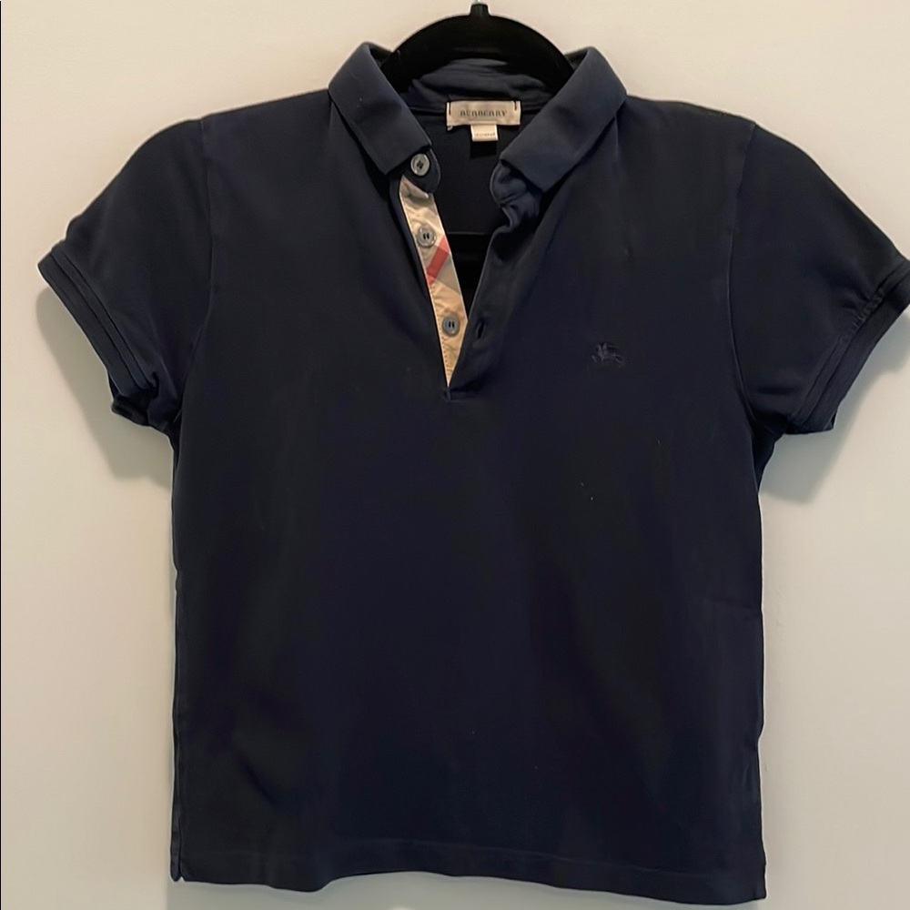 Girls’ Burberry Blue Polo Shirt
